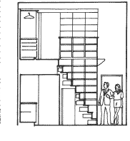 section through stairs