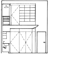 section through eat/work area