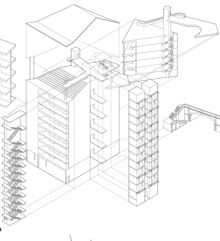 exploded axonometric view