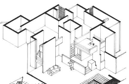 axonometric view of unit